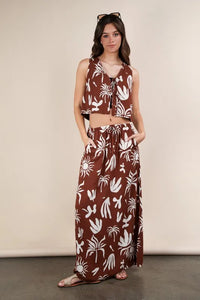 VERY J Printed Resort Midi Skirt Thumbnail 1