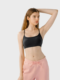 Millennia Crisscross Back Scoop Neck Active Cami with Detachable Chest Pads Thumbnail 22