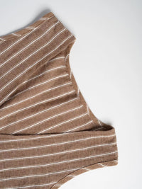 Striped Sleeveless Top and Wide Leg Pants Set Thumbnail 12