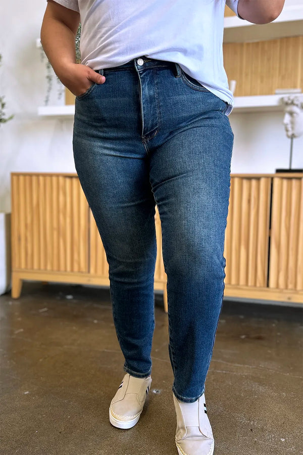 Judy Blue Full Size Tummy Control High Waist Slim Jeans - Alternate View - WE4U Fashion USA