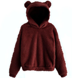 Fluffy Rabbit-Ear Hooded Top WE4U