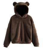 Fluffy Rabbit-Ear Hooded Top WE4U