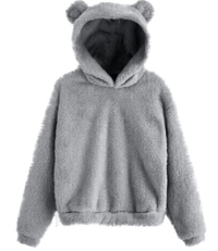 Fluffy Rabbit-Ear Hooded Top Thumbnail 7