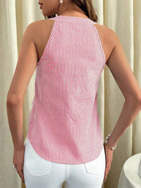Striped Button Front Tank Thumbnail 3