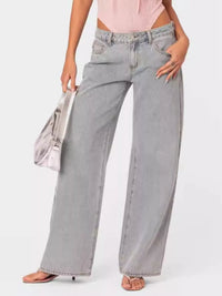 Washed Wide Leg Jeans Thumbnail 3