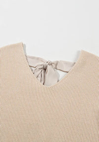 Tied Back V-Neck Long Sleeve Sweater Thumbnail 16