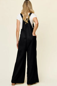 Double Take Full Size Texture Wide Strap Wide Leg Overall Thumbnail 3