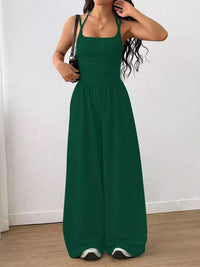 Spaghetti Strap Wide Leg Jumpsuit Thumbnail 20