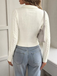 Cable Knit Long Sleeve Sweater Thumbnail 6