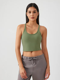 Millennia Scoop Neck Active Tank with Detachable Chest Pads Thumbnail 17