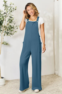 Double Take Full Size Wide Strap Overall with Pockets Thumbnail 8
