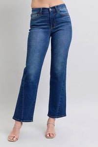 Judy Blue Full Size Side Seam Detail Straight Jeans with Pockets Thumbnail 1
