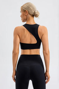 Round Neck Cutout Cropped Active Tank Thumbnail 2
