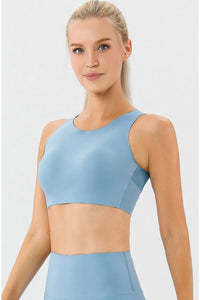 Round Neck Wide Strap Active Bra Thumbnail 5