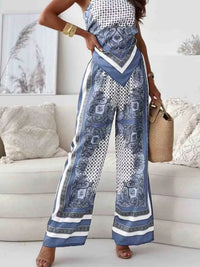 Printed Cami and Wide Leg Pants Set Thumbnail 6