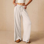 Corduroy Elastic-Waist Wide-Leg Pants WE4U