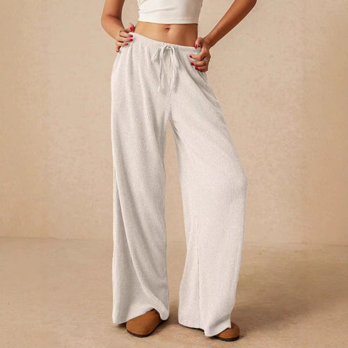 Corduroy Elastic-Waist Wide-Leg Pants WE4U
