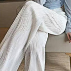 Striped High-Waist Straight Office Pants WE4U