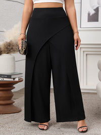 Solid Loose Wide-Leg Pants Thumbnail 6