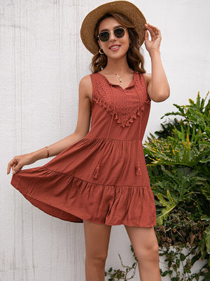 Women Clothing Summer Loose Sexy Solid Color Super Mori Dress