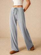 Corduroy Elastic-Waist Wide-Leg Pants WE4U