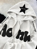 Half-Zip Embroidered Loose Sweatshirt WE4U