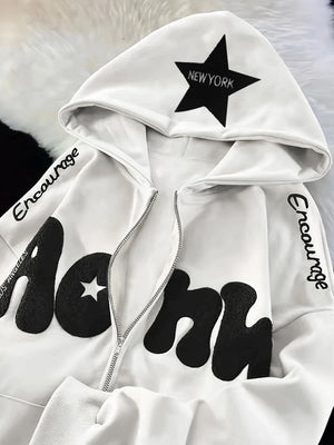 Sweatshirt Outdoor Autumn Winter Loose Long Sleeve Sweatershirt Half Zipper Ladies