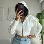 Hooded Zip Knit Cardigan Coat WE4U
