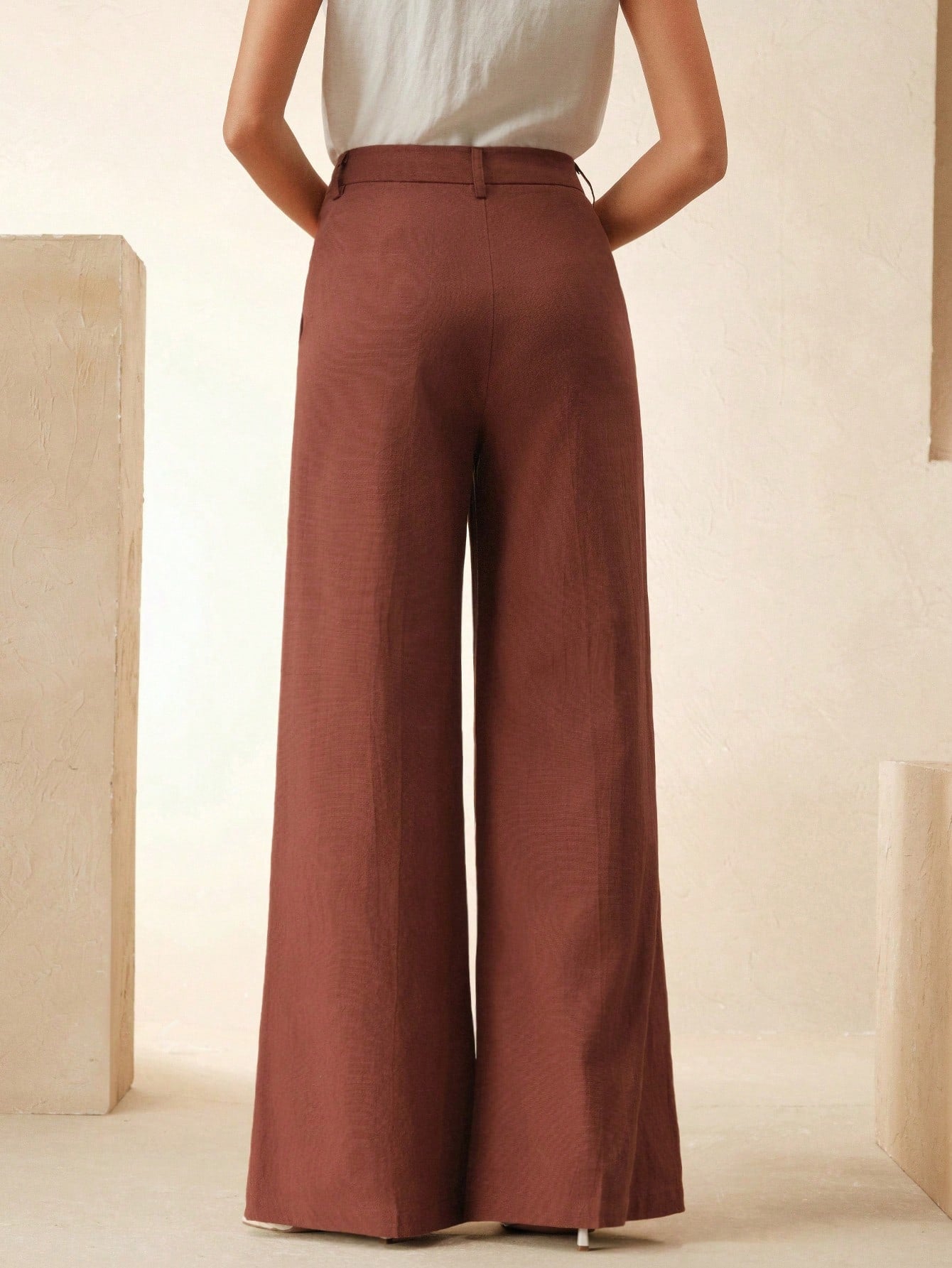 Small Breathable High Waist Drooping Work Pant Light Luxury Loose Slimming Sense Design Straight Casual Pants
