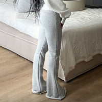 Low-Waist Flared Wide-Leg Pants Thumbnail 4