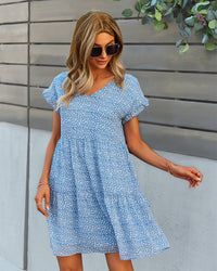 Floral Chiffon Butterfly-Sleeve Midi Dress Thumbnail 10