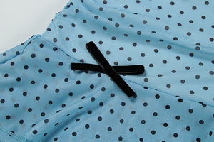 Summer Women Clothing Sexy Polka Dot Bandeau Slim Fit Ruffled Sheath Dress