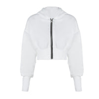 Hooded Zip Knit Cardigan Coat Thumbnail 4