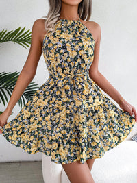 Floral Chiffon Belted Swing Dress Thumbnail 2