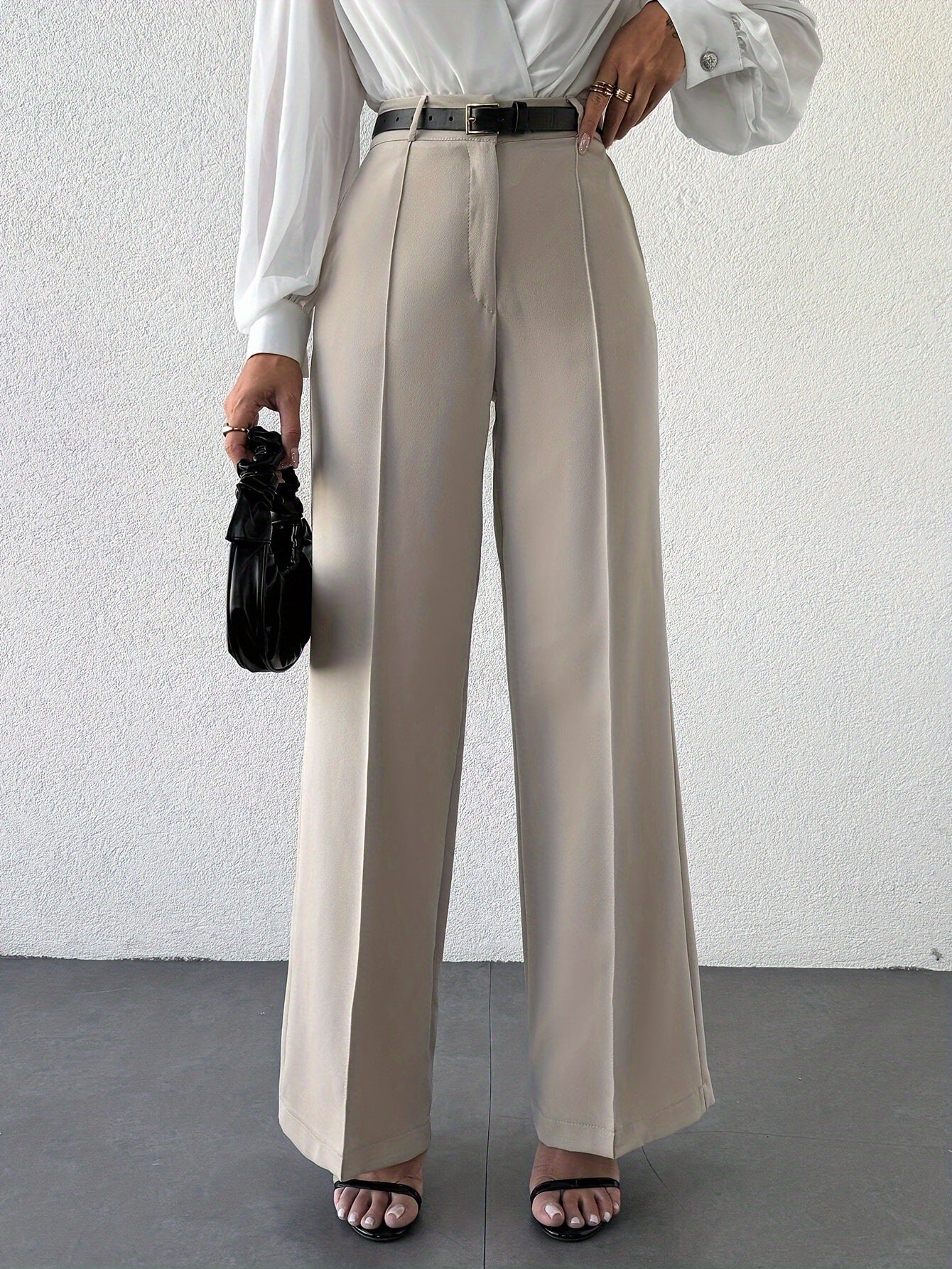 High-Waist Straight French Office Trousers WE4U