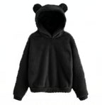 Fluffy Rabbit-Ear Hooded Top WE4U