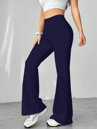Retro Houndstooth High-Waist Bootcut Trousers Thumbnail 10
