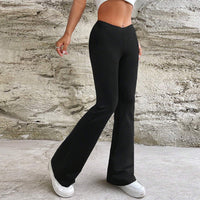 V-Waist Slimming Bootcut Pants Thumbnail 4