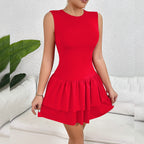 Ruffled Cutout Sleeveless Mini Dress WE4U