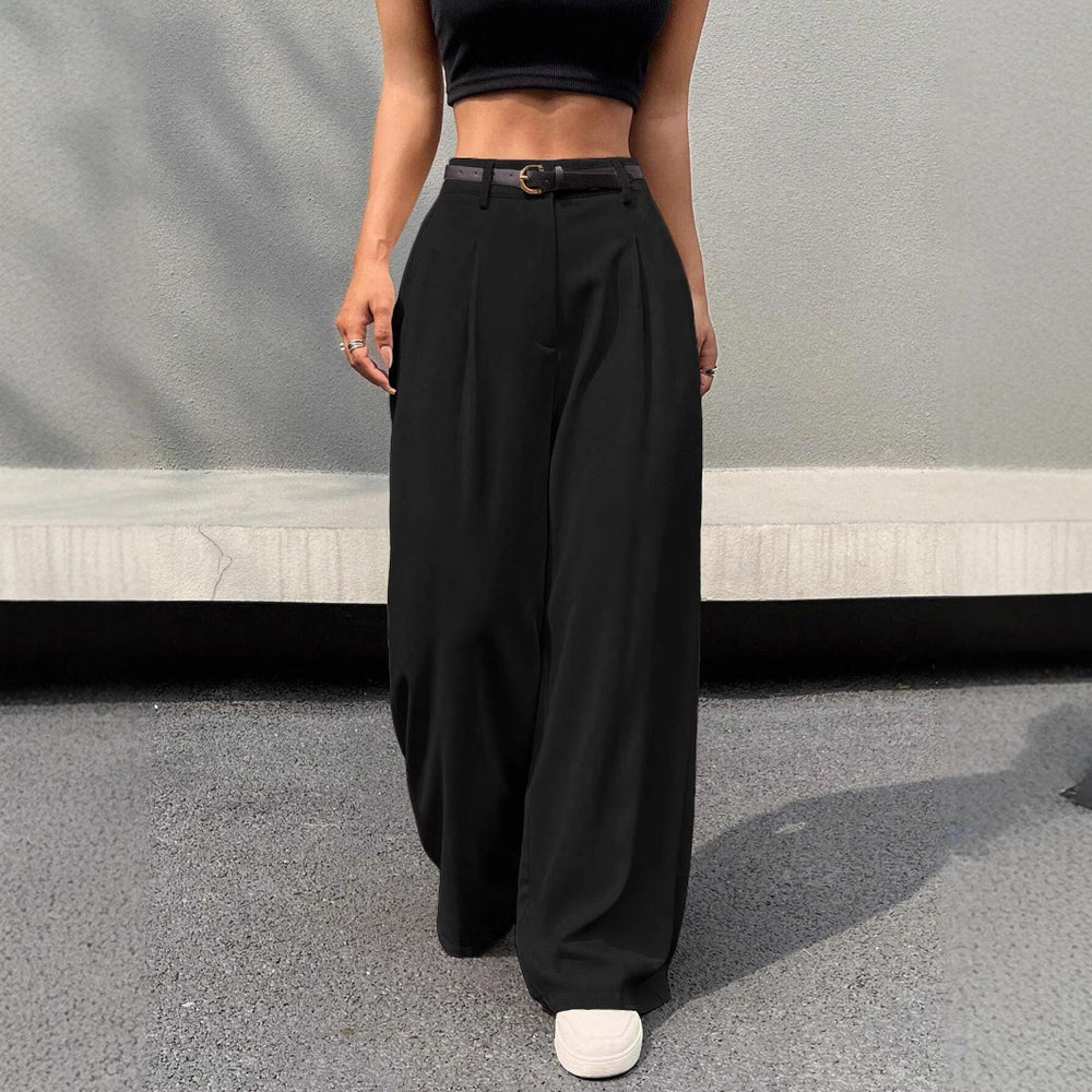 Summer Draping Women Pant High Waist Wide Legged Casual Small Straight Mopping Pants