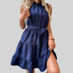 Lace-Up Waist Slim Beach Dress WE4U