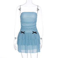 Polka Dot Strapless Ruffle Dress Thumbnail 5