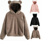 Fluffy Rabbit-Ear Hooded Top WE4U