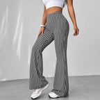 Retro Houndstooth High-Waist Bootcut Trousers WE4U