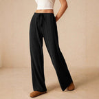 Corduroy Elastic-Waist Wide-Leg Pants WE4U