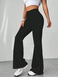Retro Houndstooth High-Waist Bootcut Trousers Thumbnail 6