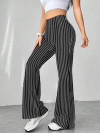 Retro Houndstooth High-Waist Bootcut Trousers Thumbnail 5