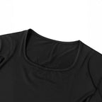 Square-Neck Ruched Midi Dress WE4U