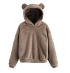 Fluffy Rabbit-Ear Hooded Top WE4U