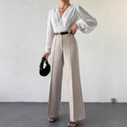 High-Waist Straight French Office Trousers WE4U